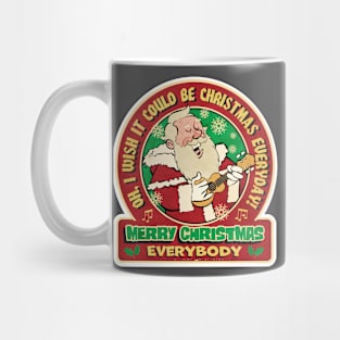 Ugly Holiday Sweater Santa Clause Ukulele Mug